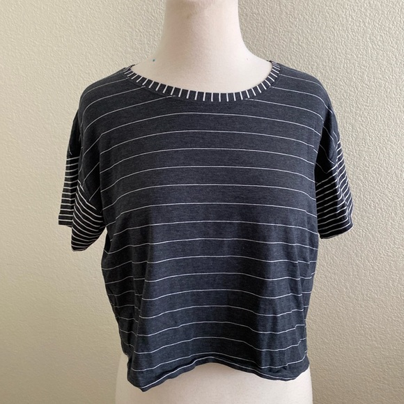 lululemon athletica Tops - Lululemon Super Soft Crop Stripe Top